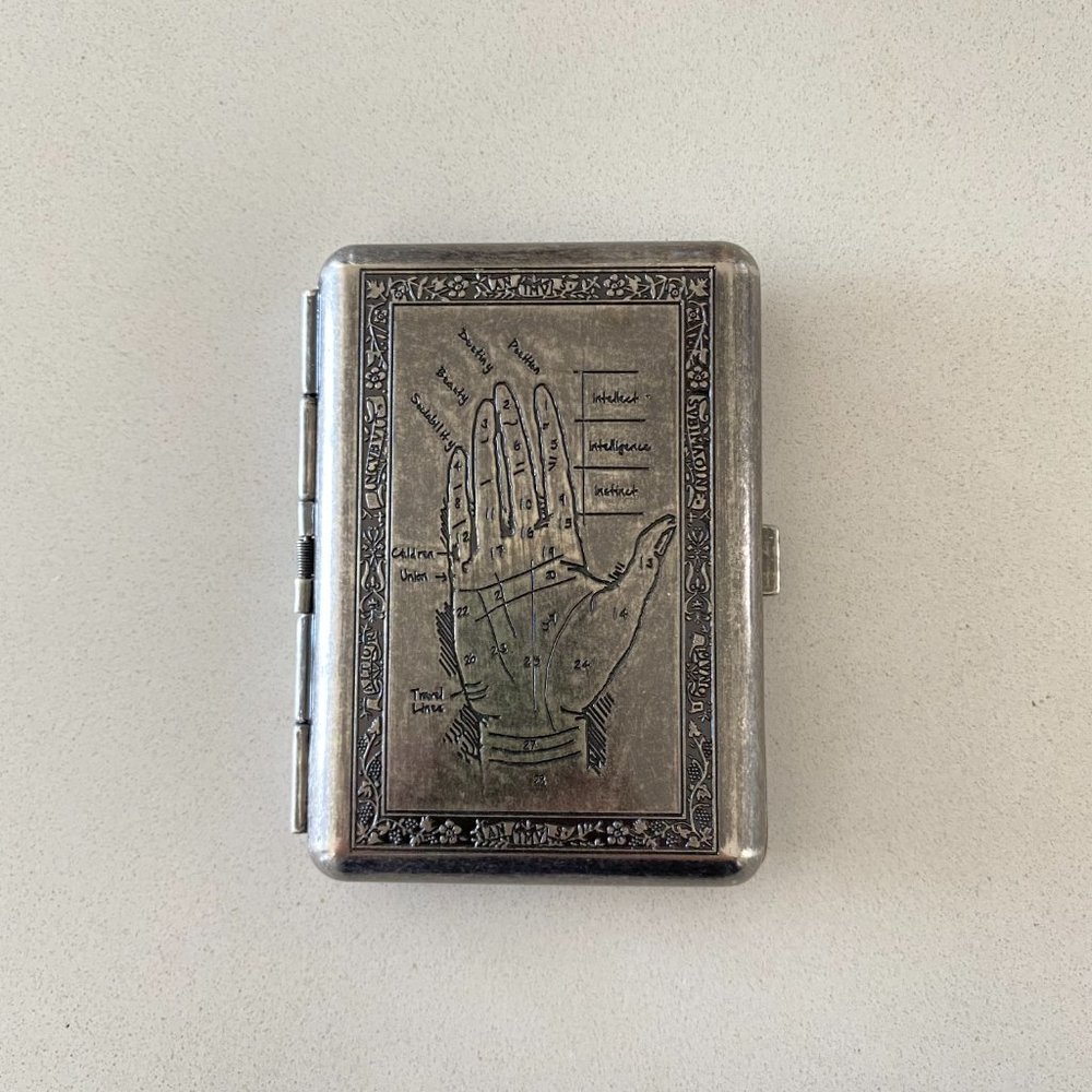 Cigarette Case Inspired Card Holder/Wallet - Silver